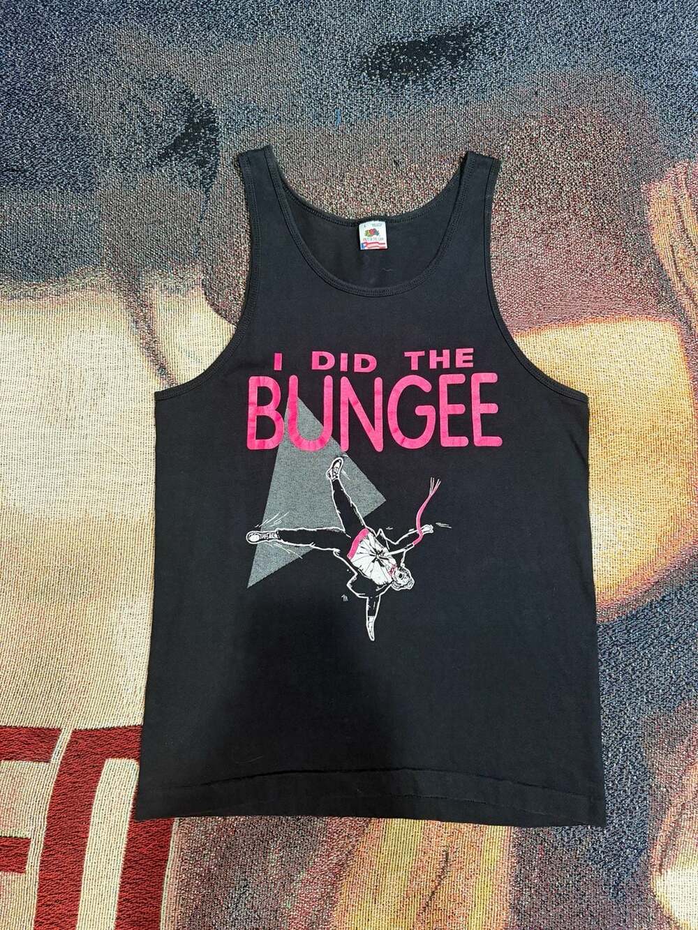 Vintage 90s No Fear Bungee Diving Team Graphic Tank Top
